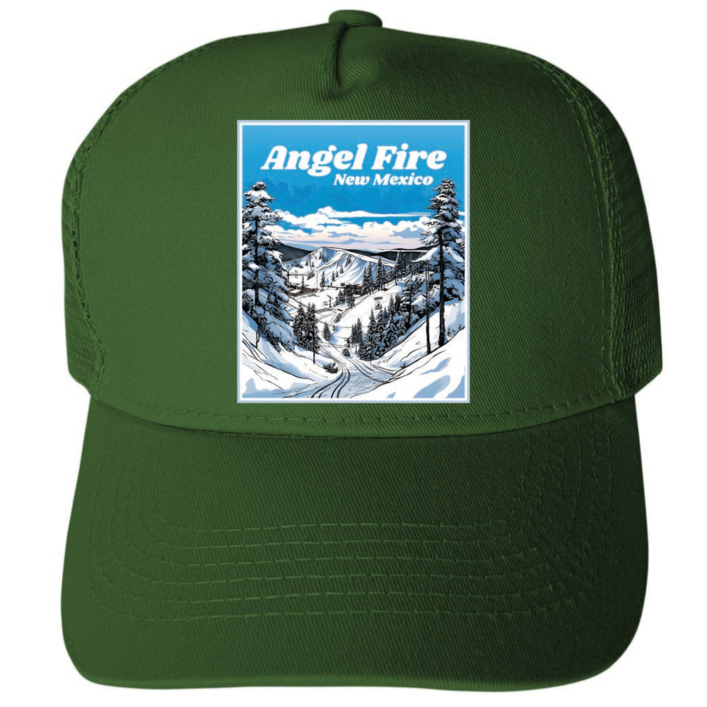 Angel Fire Mexico Design A Unisex Mesh Back Trucker Hat with Adjustable Snapback Image 2