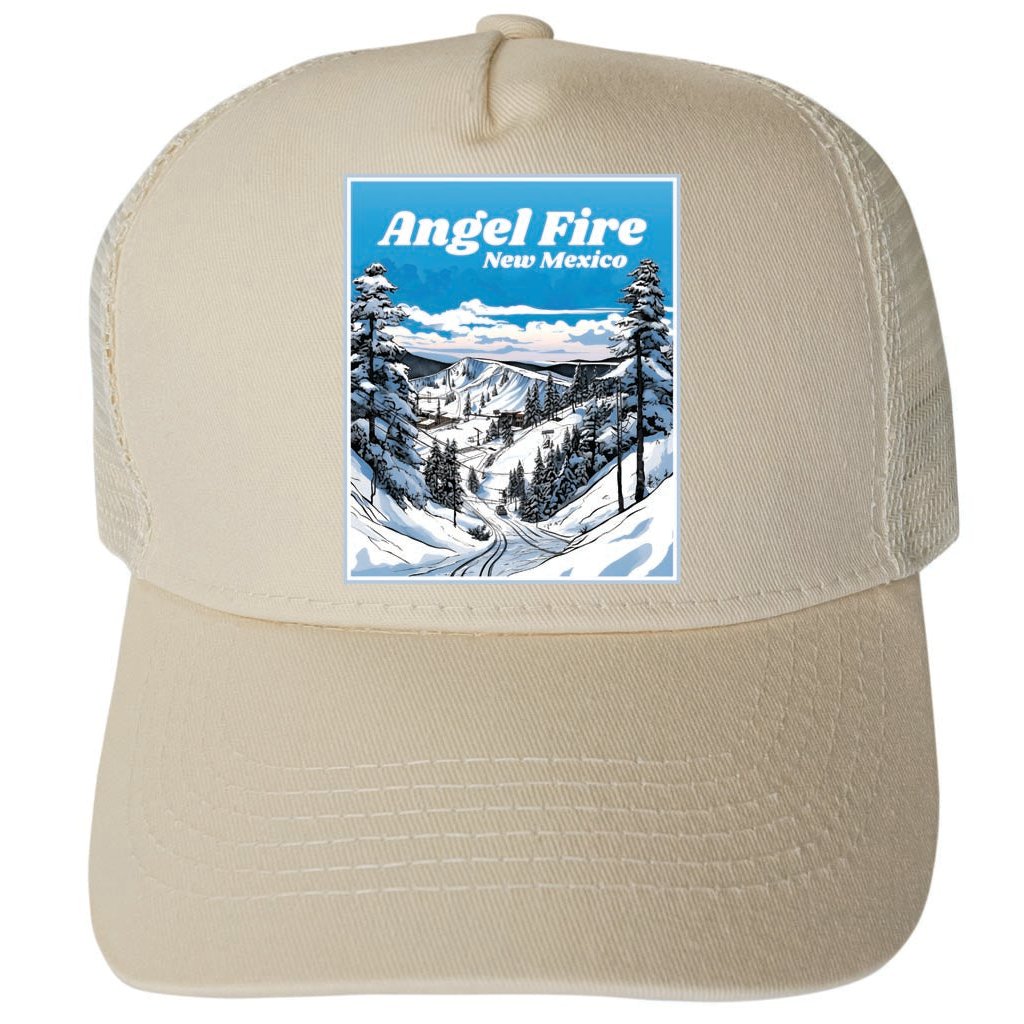 Angel Fire Mexico Design A Unisex Mesh Back Trucker Hat with Adjustable Snapback Image 3