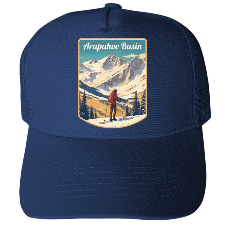 Arapahoe Basin Colorado Design A Unisex Mesh Back Trucker Hat with Adjustable Snapback Image 2