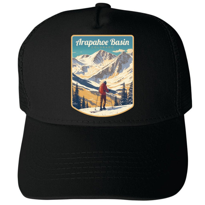 Arapahoe Basin Colorado Design A Unisex Mesh Back Trucker Hat with Adjustable Snapback Image 3