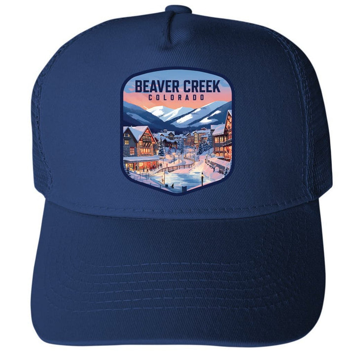 Beaver Creek Colorado Design C Unisex Mesh Back Trucker Hat with Adjustable Snapback Image 1