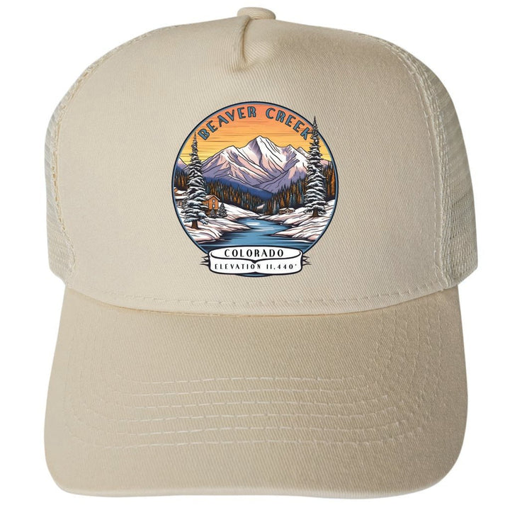 Beaver Creek Colorado Design A Unisex Mesh Back Trucker Hat with Adjustable Snapback Image 3