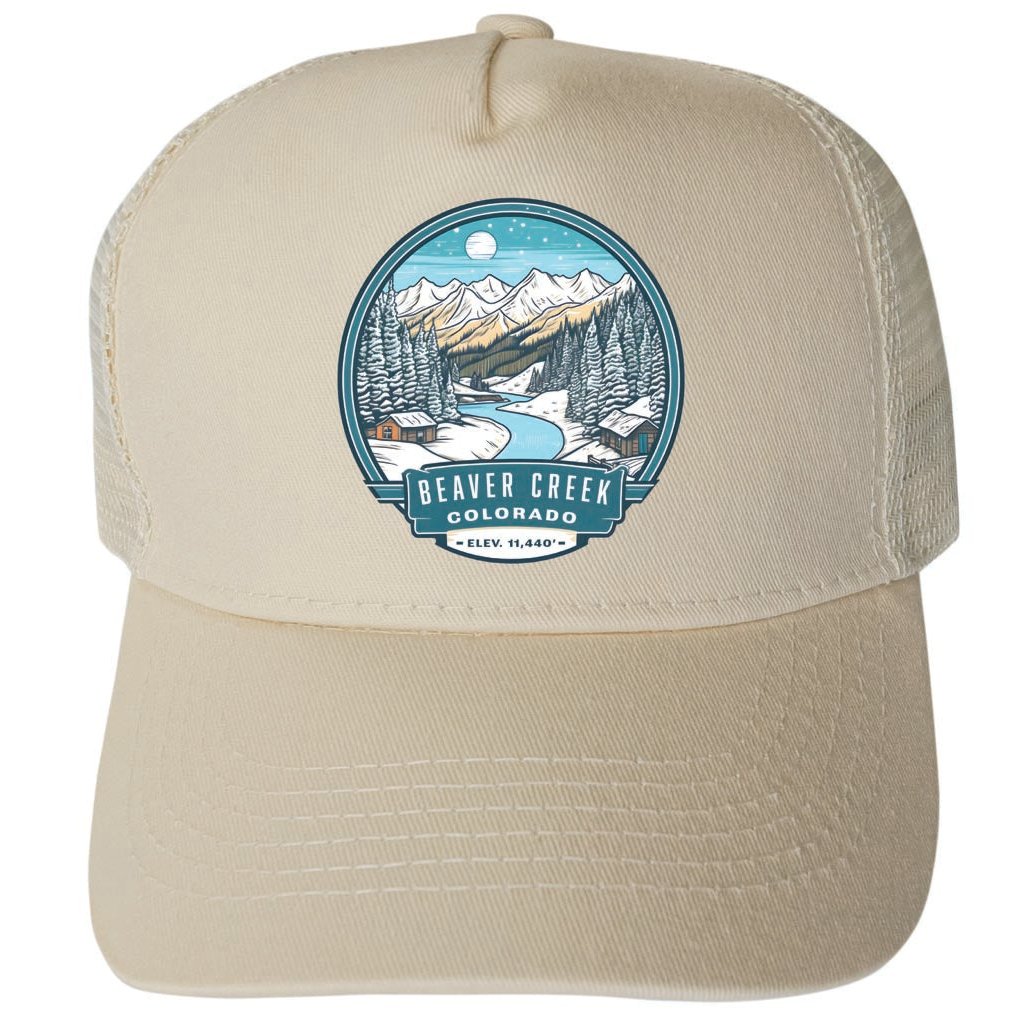 Beaver Creek Colorado Design B Unisex Mesh Back Trucker Hat with Adjustable Snapback Image 3