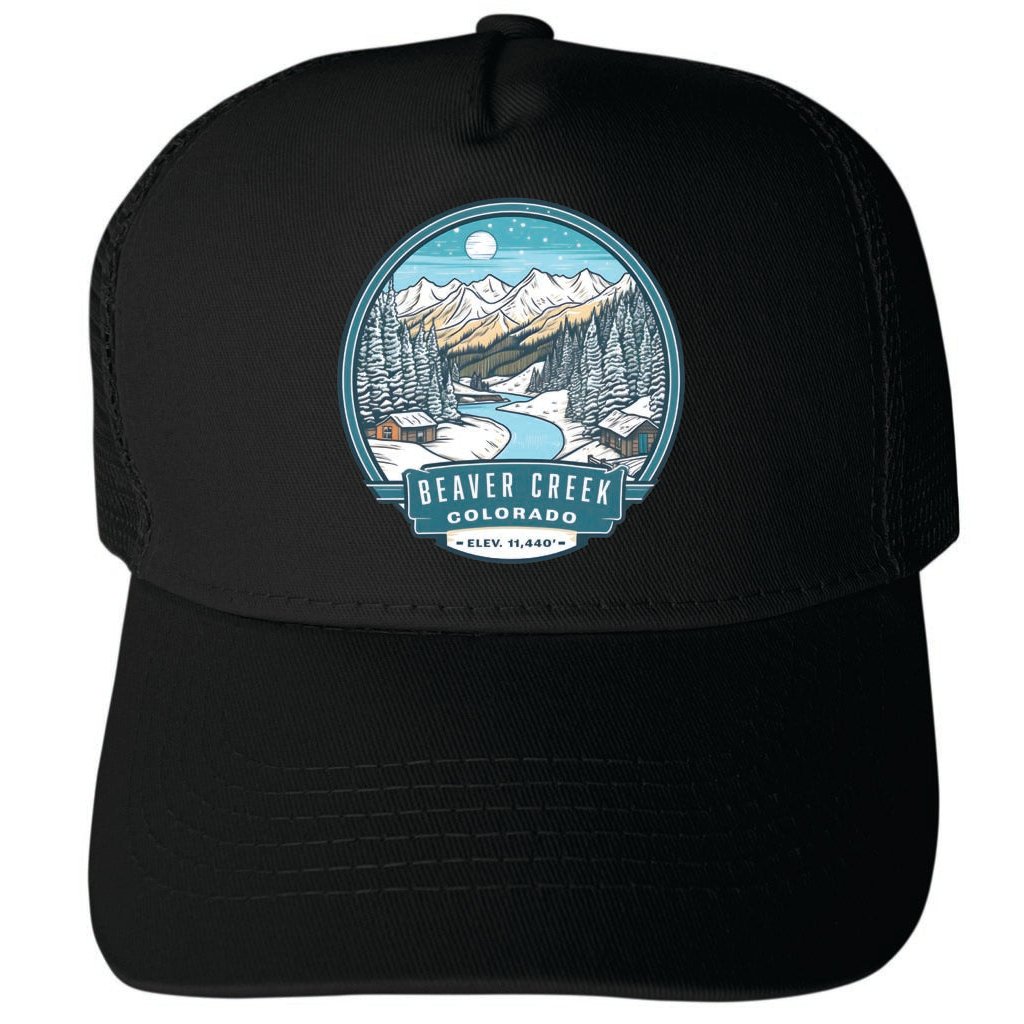 Beaver Creek Colorado Design B Unisex Mesh Back Trucker Hat with Adjustable Snapback Image 4