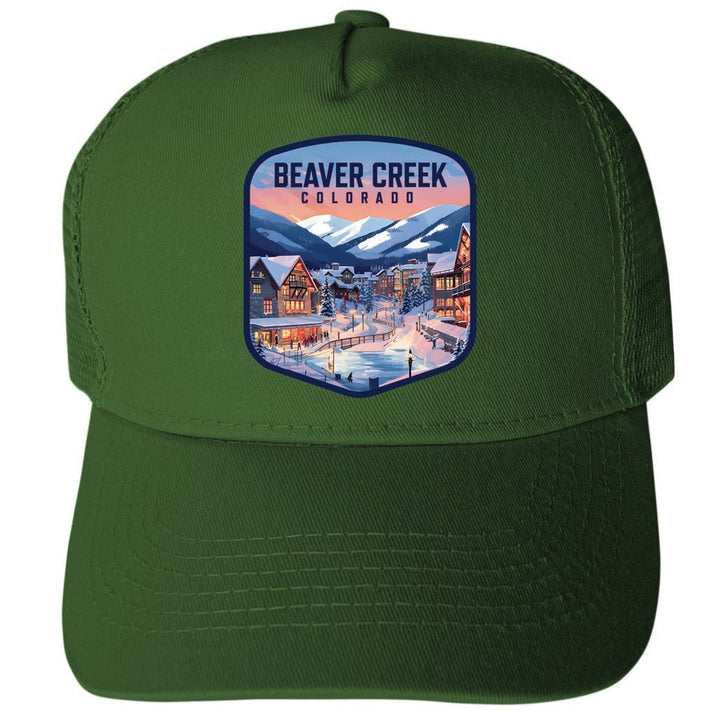 Beaver Creek Colorado Design C Unisex Mesh Back Trucker Hat with Adjustable Snapback Image 2