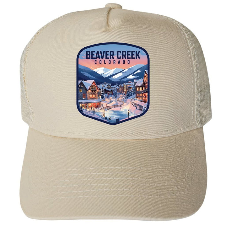 Beaver Creek Colorado Design C Unisex Mesh Back Trucker Hat with Adjustable Snapback Image 3