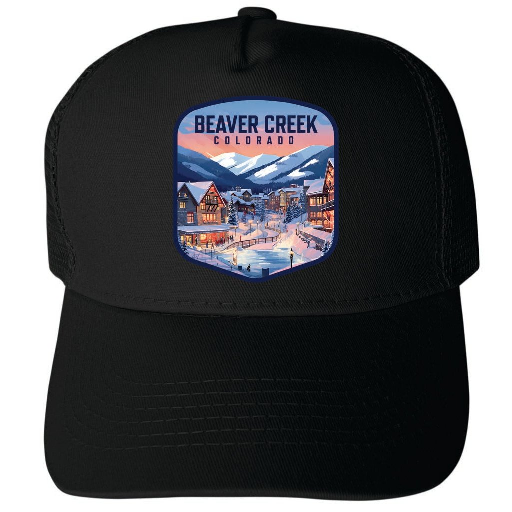 Beaver Creek Colorado Design C Unisex Mesh Back Trucker Hat with Adjustable Snapback Image 4