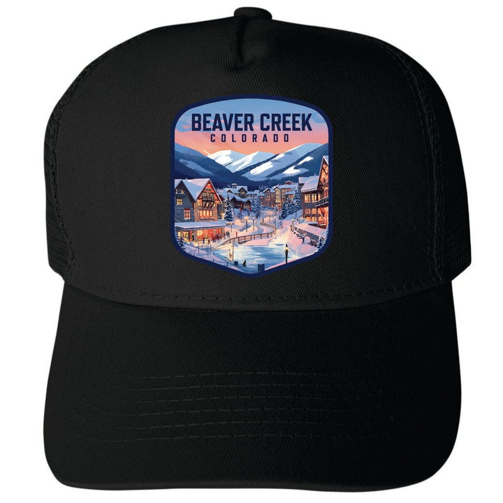 Beaver Creek Colorado Design C Unisex Mesh Back Trucker Hat with Adjustable Snapback Image 1