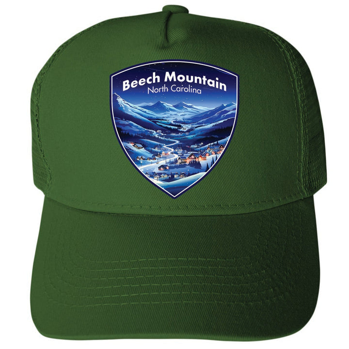 Beech Mountain North Carolina Design A Unisex Mesh Back Trucker Hat with Adjustable Snapback Image 2