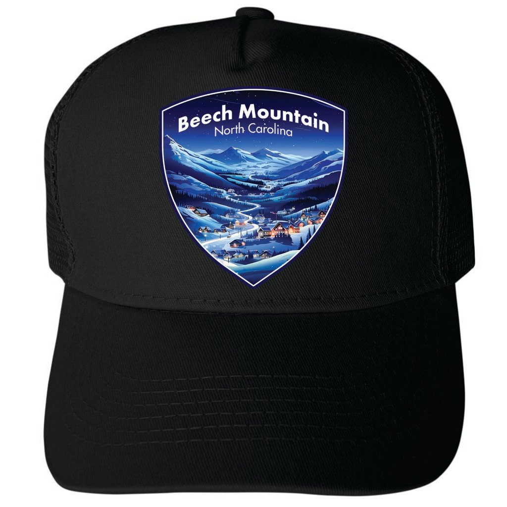 Beech Mountain North Carolina Design A Unisex Mesh Back Trucker Hat with Adjustable Snapback Image 4