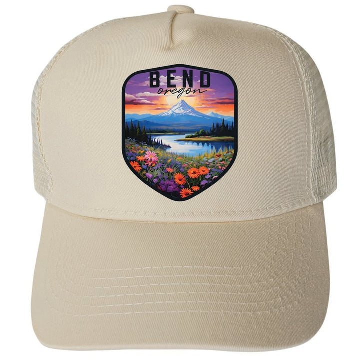 Bend Oregon Design A Unisex Mesh Back Trucker Hat with Adjustable Snapback Image 4