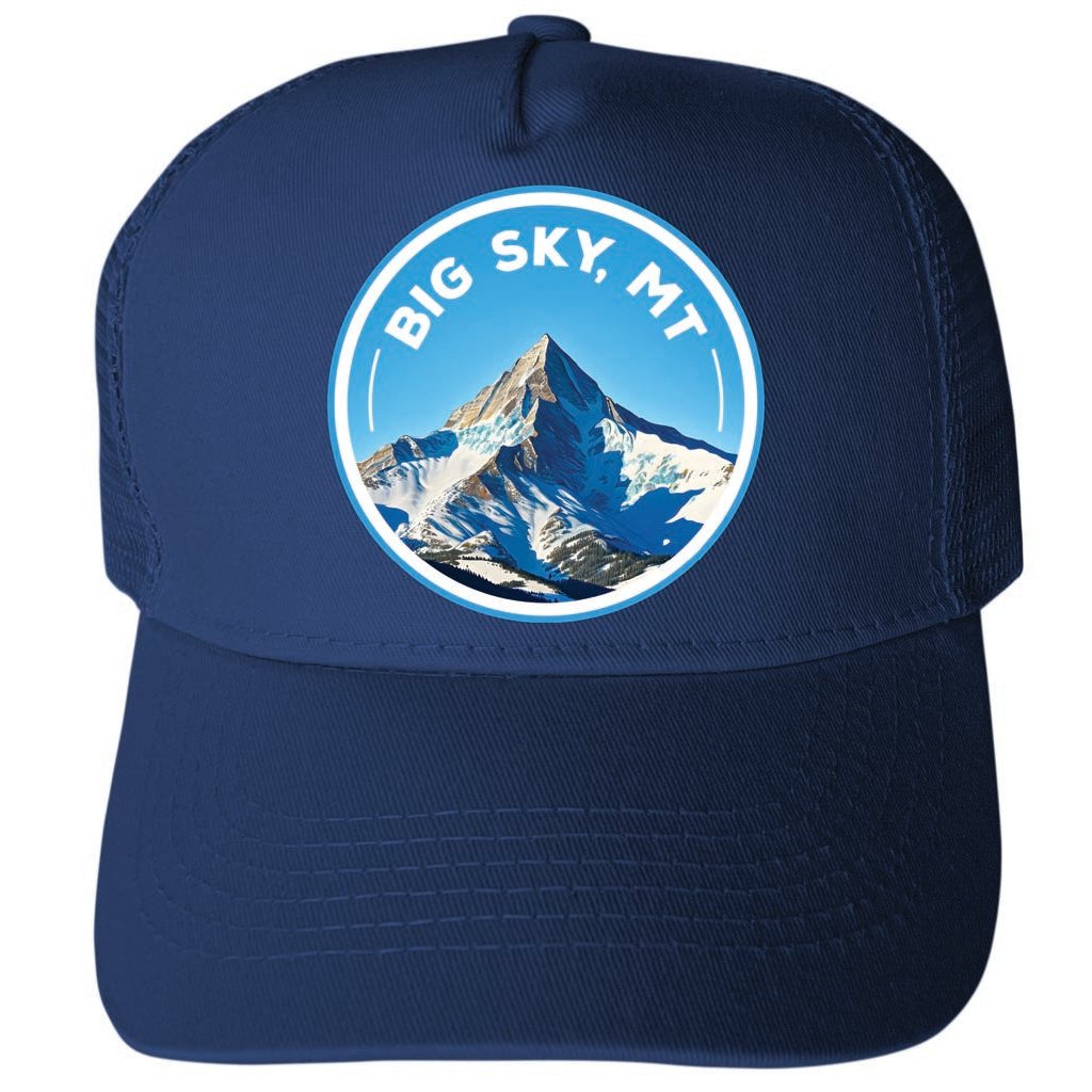 Big Sky Montana Design B Unisex Mesh Back Trucker Hat with Adjustable Snapback Image 1