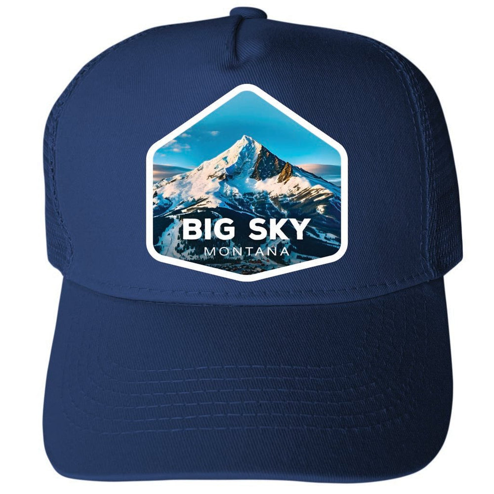 Big Sky Montana Design A Unisex Mesh Back Trucker Hat with Adjustable Snapback Image 2