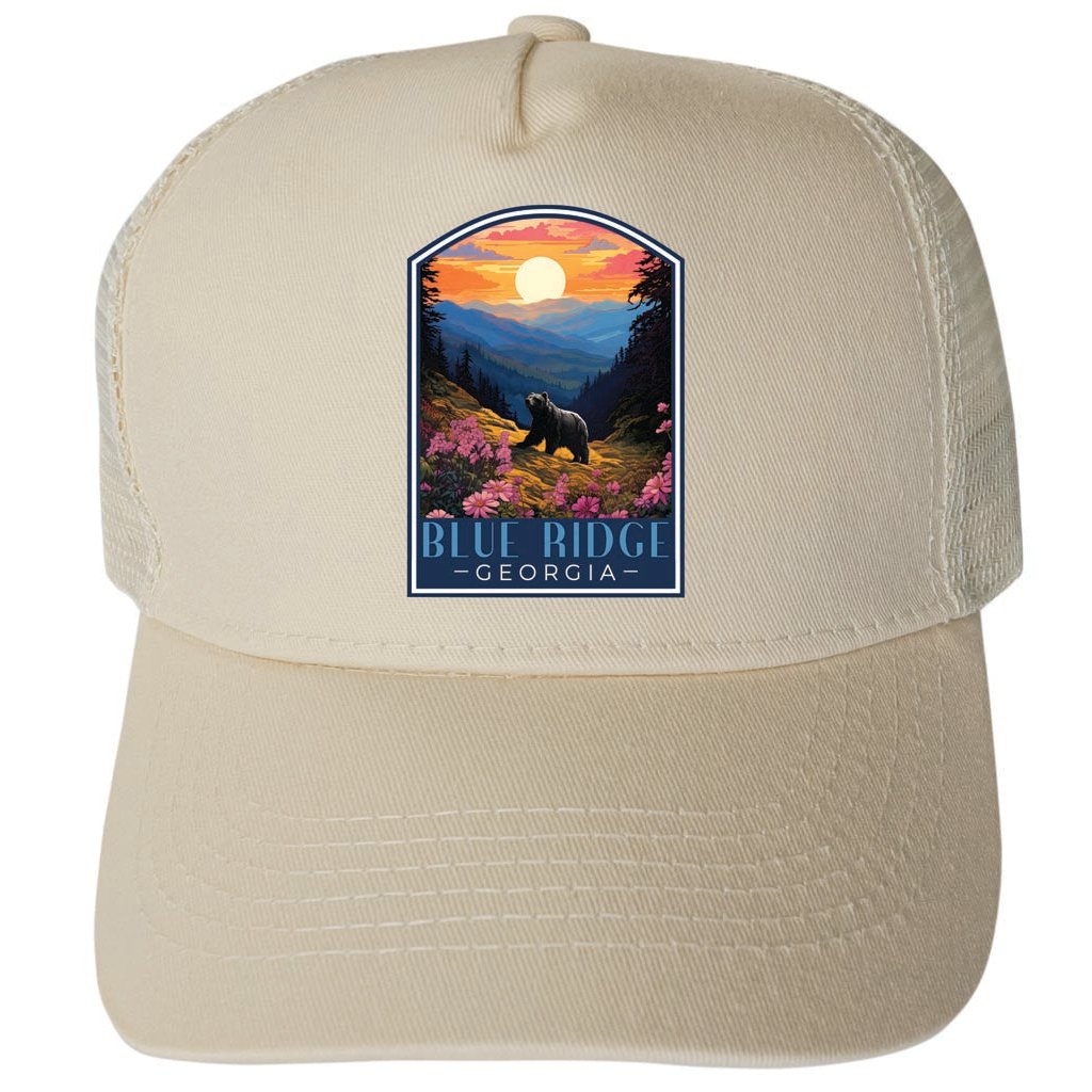 Blue Ridge Georgia Design B Unisex Mesh Back Trucker Hat with Adjustable Snapback Image 3