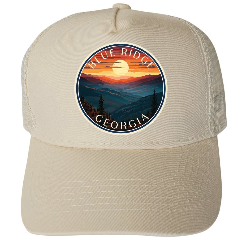 Blue Ridge Georgia Design C Unisex Mesh Back Trucker Hat with Adjustable Snapback Image 3