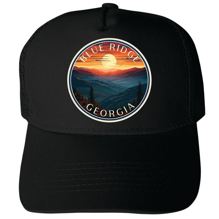 Blue Ridge Georgia Design C Unisex Mesh Back Trucker Hat with Adjustable Snapback Image 1