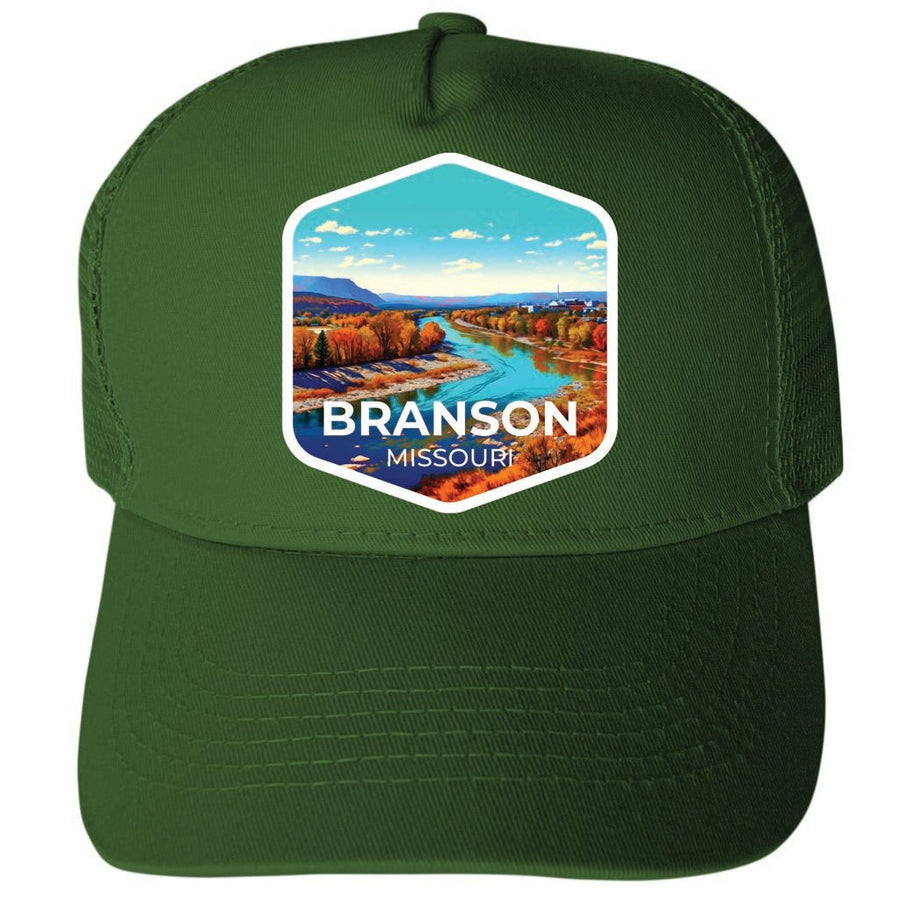 Branson Missouri Design B Unisex Mesh Back Trucker Hat with Adjustable Snapback Image 1