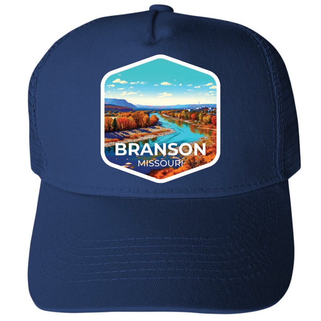 Branson Missouri Design B Unisex Mesh Back Trucker Hat with Adjustable Snapback Image 2