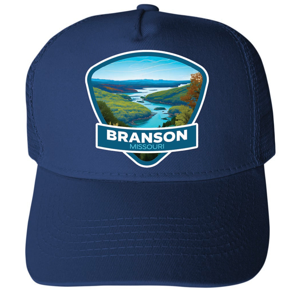 Branson Missouri Design A Unisex Mesh Back Trucker Hat with Adjustable Snapback Image 1