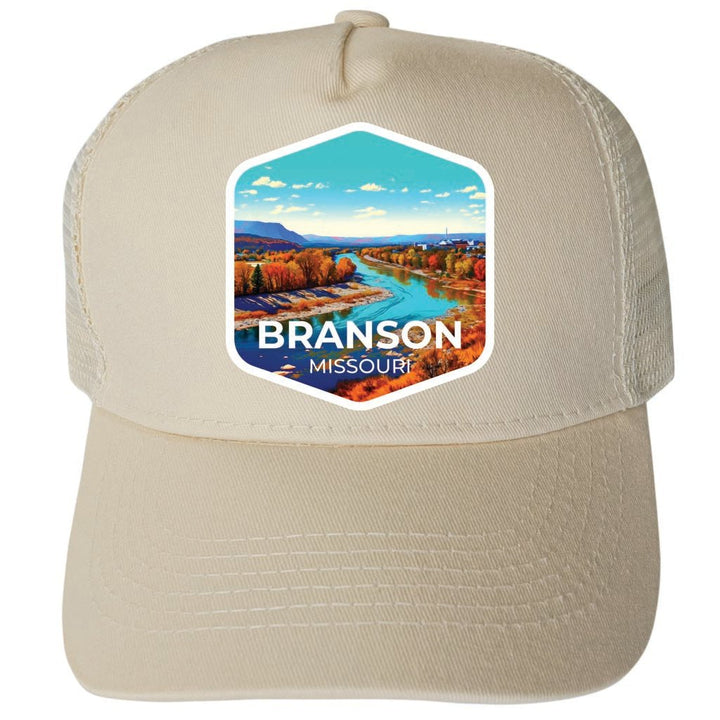 Branson Missouri Design B Unisex Mesh Back Trucker Hat with Adjustable Snapback Image 3