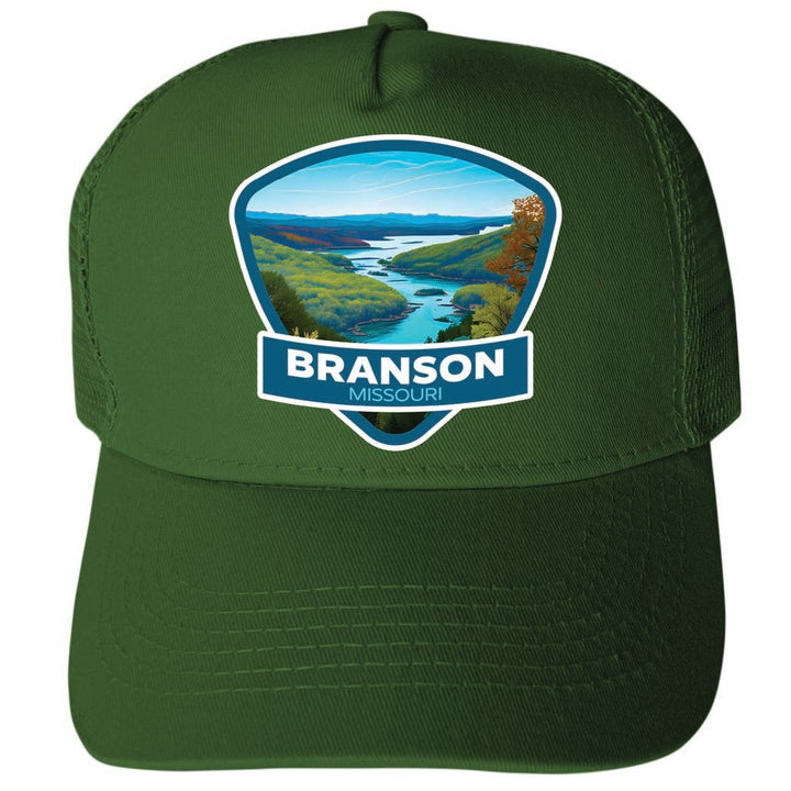 Branson Missouri Design A Unisex Mesh Back Trucker Hat with Adjustable Snapback Image 2