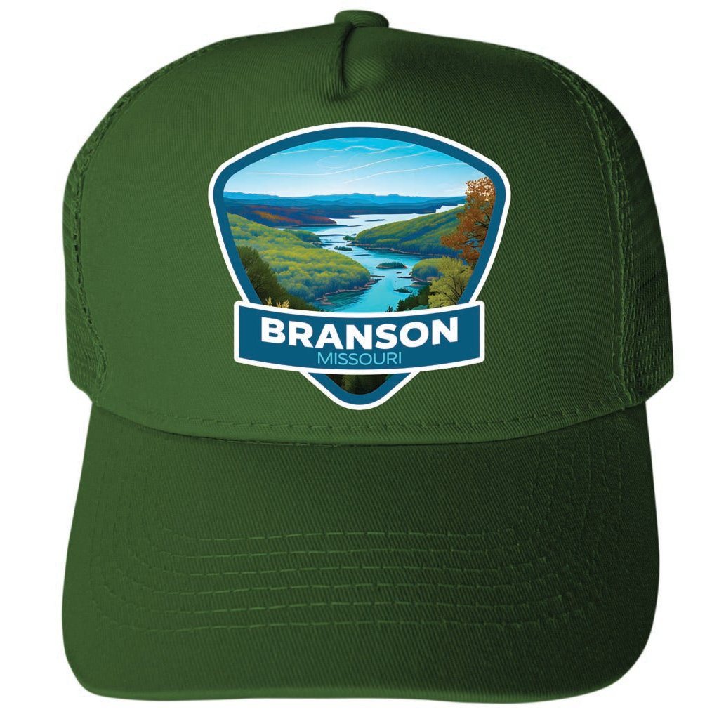 Branson Missouri Design A Unisex Mesh Back Trucker Hat with Adjustable Snapback Image 1