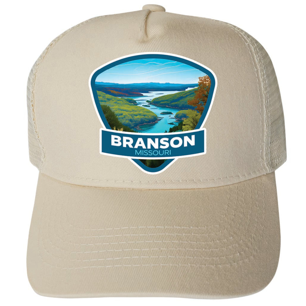 Branson Missouri Design A Unisex Mesh Back Trucker Hat with Adjustable Snapback Image 3