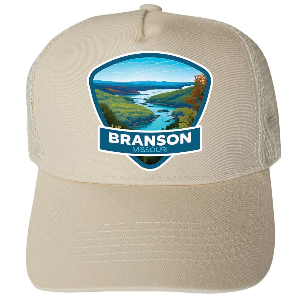 Branson Missouri Design A Unisex Mesh Back Trucker Hat with Adjustable Snapback Image 1