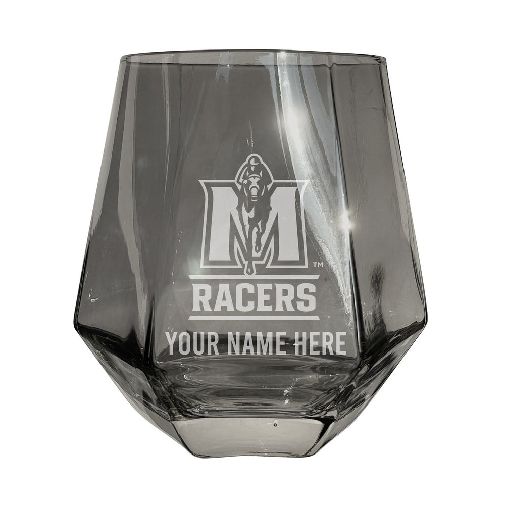 Murray State University Customizable Stemless Diamond Wine Glass Engraved 10 oz Officially Licensed Collegiate Product Image 2