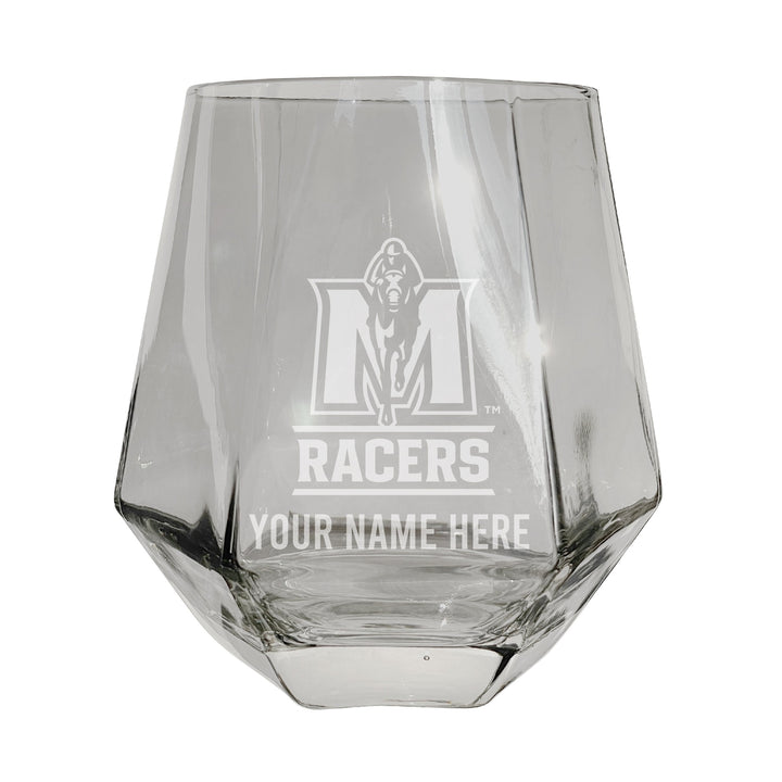 Murray State University Customizable Stemless Diamond Wine Glass Engraved 10 oz Officially Licensed Collegiate Product Image 3