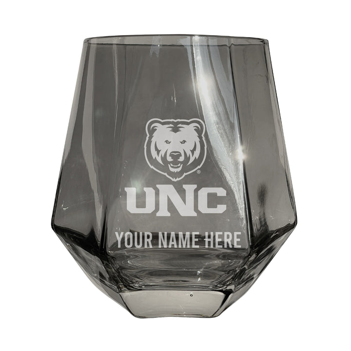 Northern Colorado Bears Customizable Stemless Diamond Wine Glass Engraved 10 oz Officially Licensed Collegiate Product Image 2