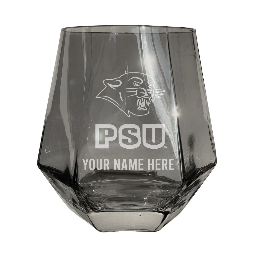 Plymouth State University Customizable Stemless Diamond Wine Glass Engraved 10 oz Officially Licensed Collegiate Product Image 2