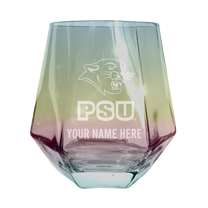 Plymouth State University Customizable Stemless Diamond Wine Glass Engraved 10 oz Officially Licensed Collegiate Product Image 3