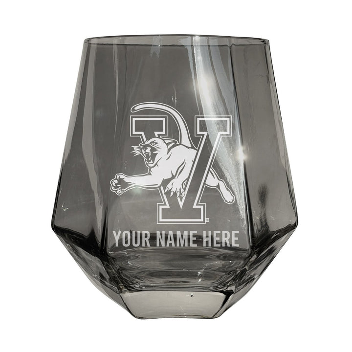 Vermont Catamounts Customizable Stemless Diamond Wine Glass Engraved 10 oz Officially Licensed Collegiate Product Image 1