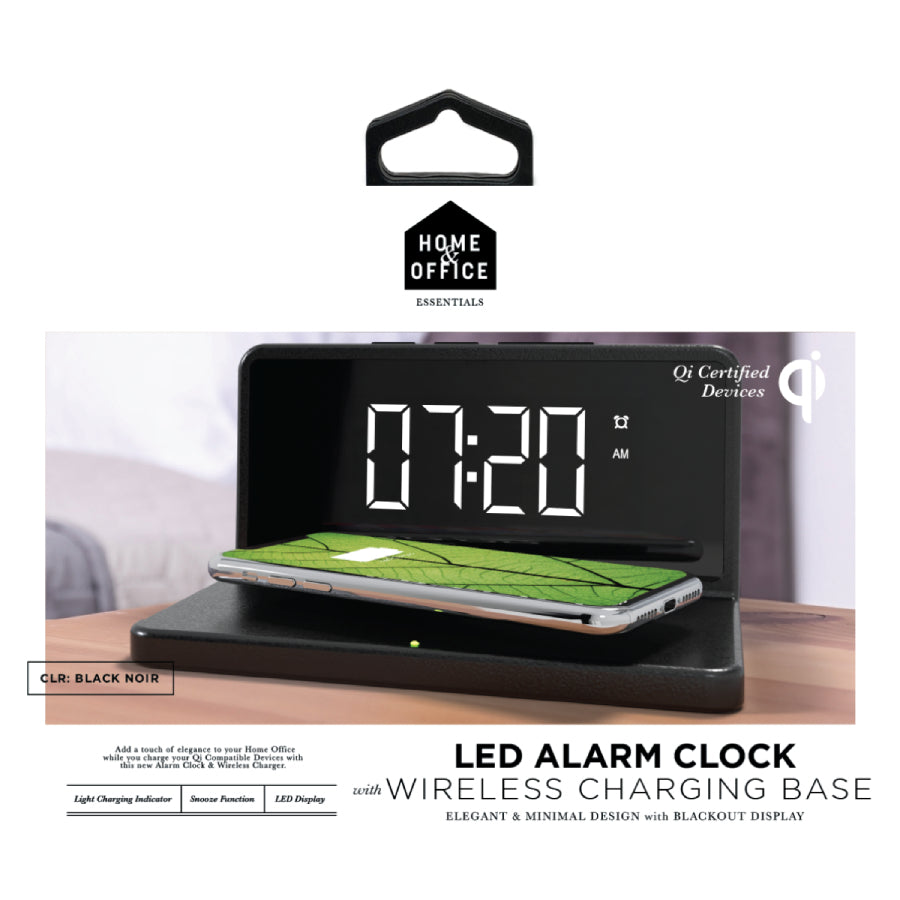 LED ALARM CLOCK WITH WIRELESS CHARGING BASE Image 2