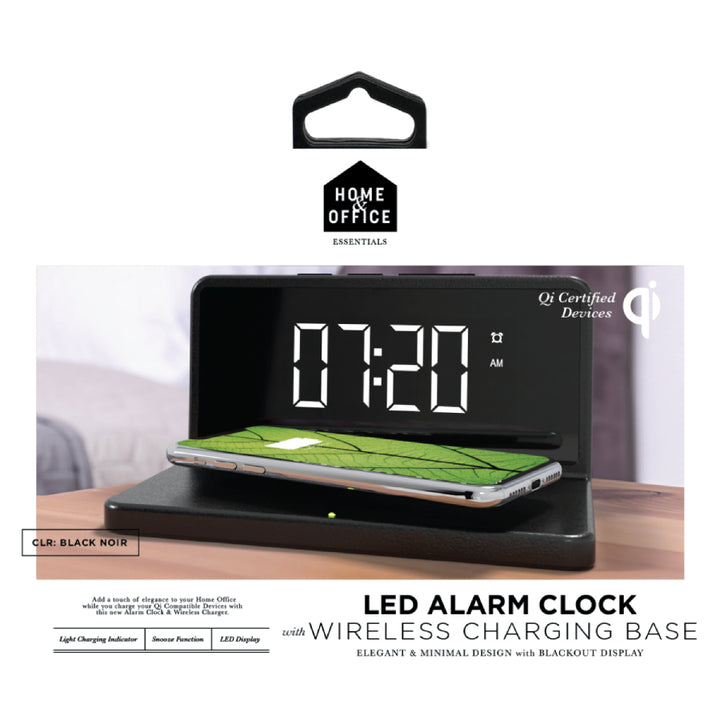 LED ALARM CLOCK WITH WIRELESS CHARGING BASE Image 2