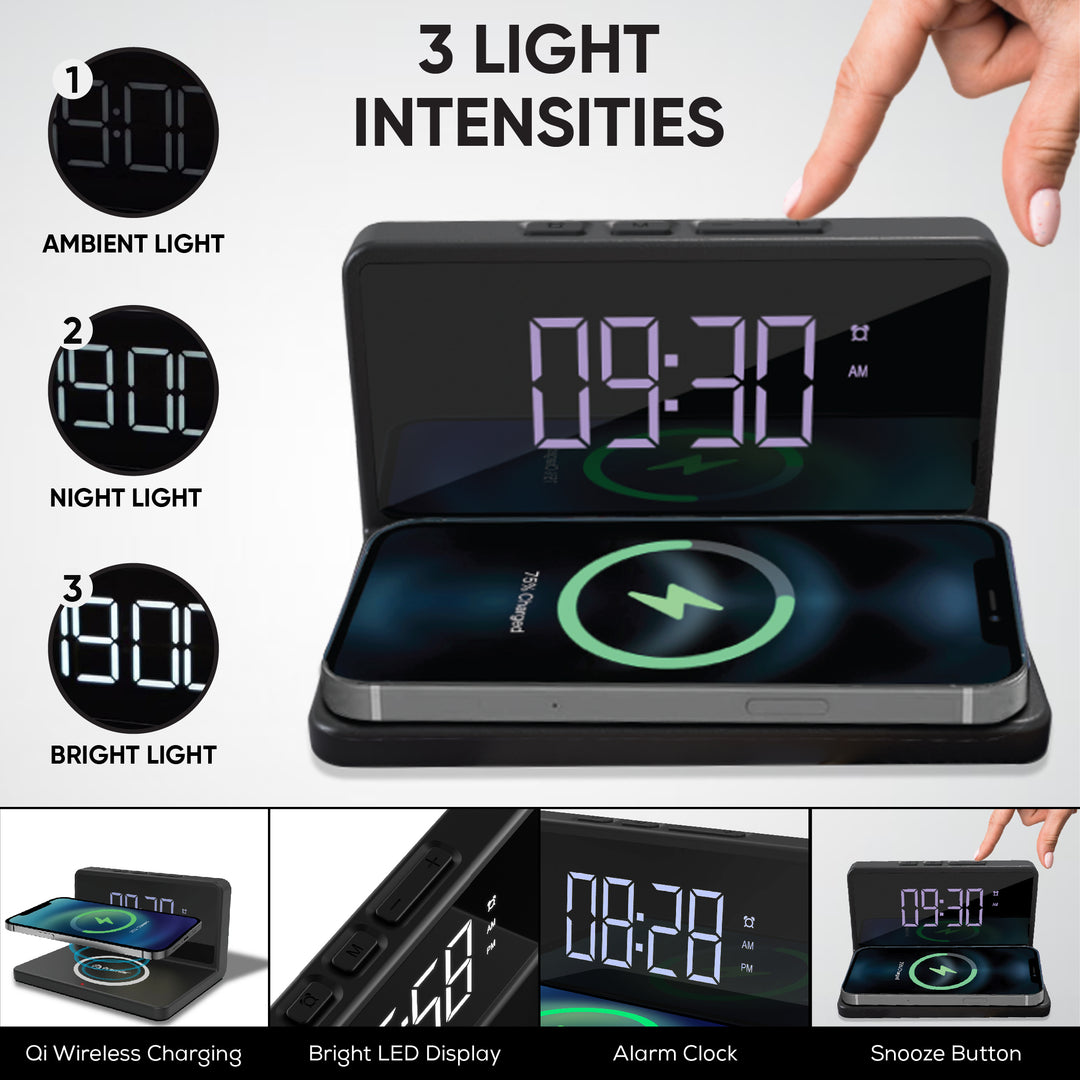 LED ALARM CLOCK WITH WIRELESS CHARGING BASE Image 6