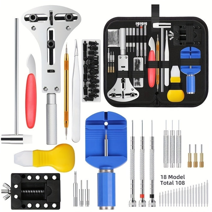 147pcs/set Watchmaker Watch Repair Repairing Tools Kit Case RemoverOpener Bar Set Convenience Brand Clock Tool Image 1