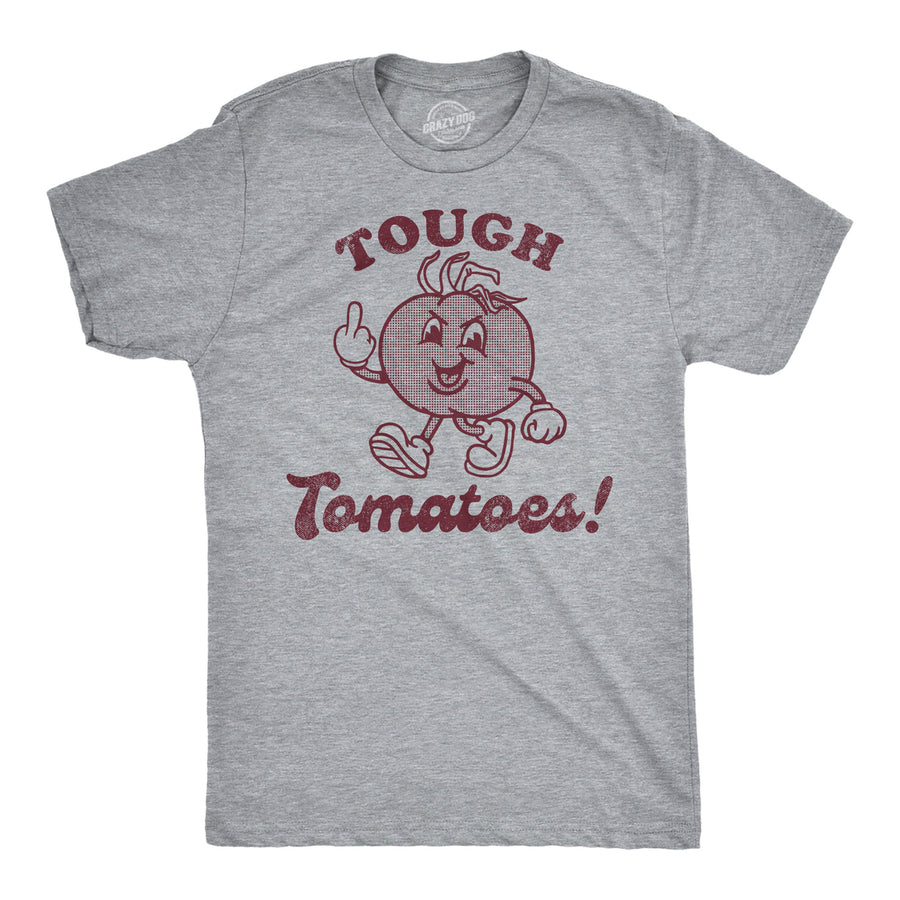 Mens Funny T Shirts Tough Tomatoes Sarcastic Rude Tomato Graphic Tee For Men Image 1