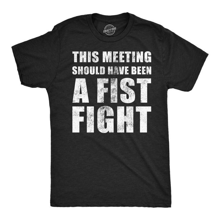 Mens Funny T Shirts This Meeting Should Have Been A Fist Fight Sarcastic Work Novelty Tee For Men Image 1