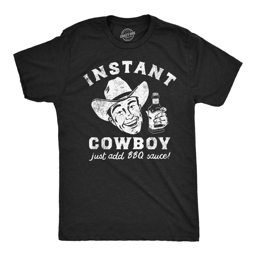 Mens Funny T Shirts Instant Cowboy Sarcastic Cookout Barbeque Graphic Tee For Men Image 1