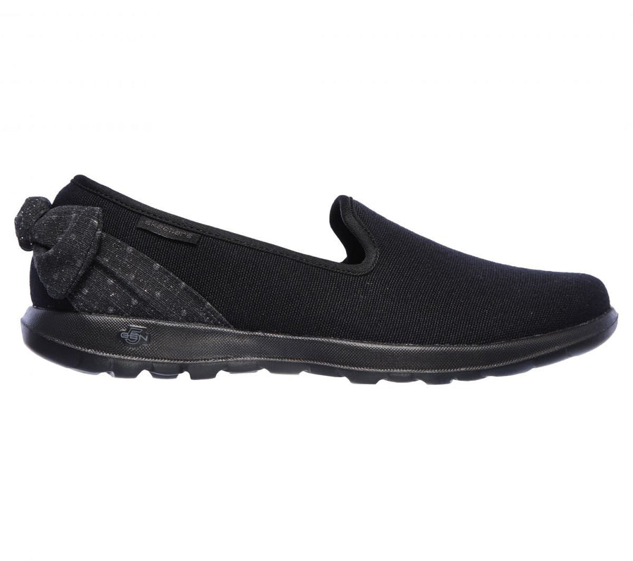 Skechers Womens Go Walk Lite - Cuteness Slip-On Skimmer Black - 15381-BBK BBK Image 1