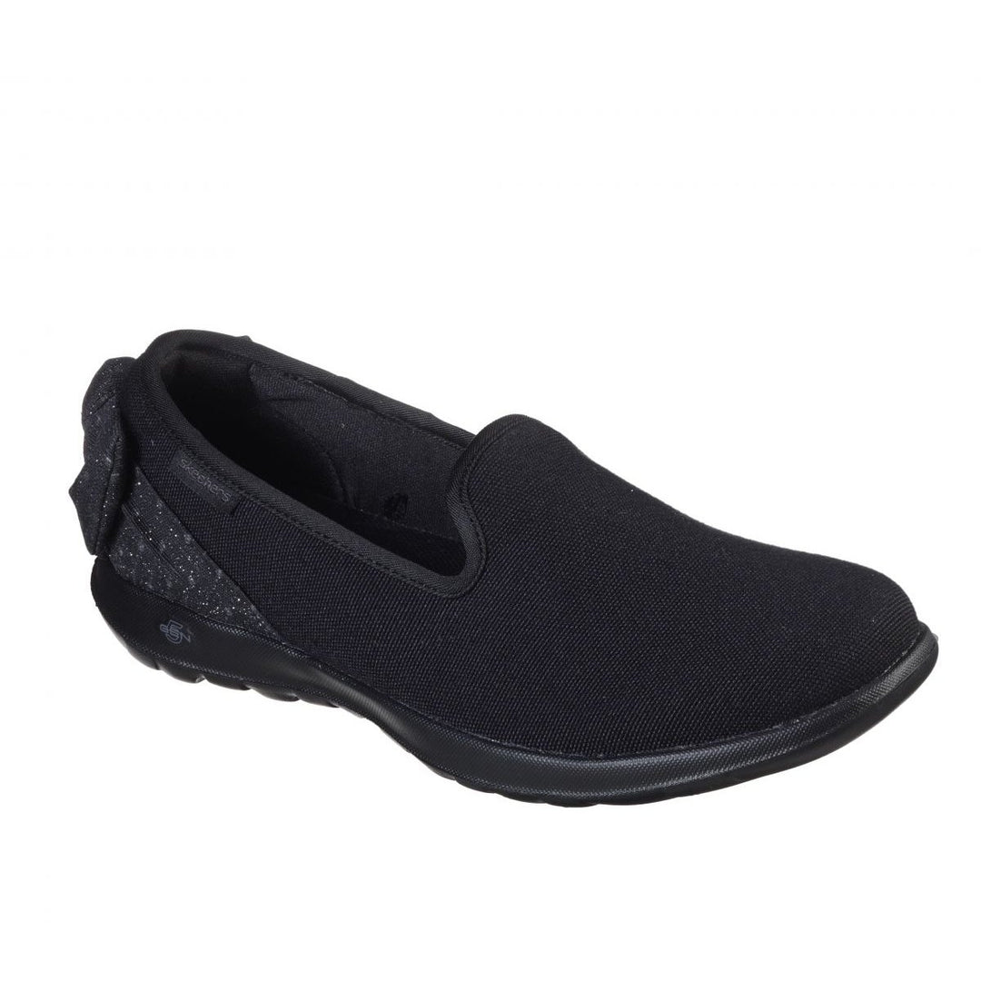 Skechers Womens Go Walk Lite - Cuteness Slip-On Skimmer Black - 15381-BBK BBK Image 2