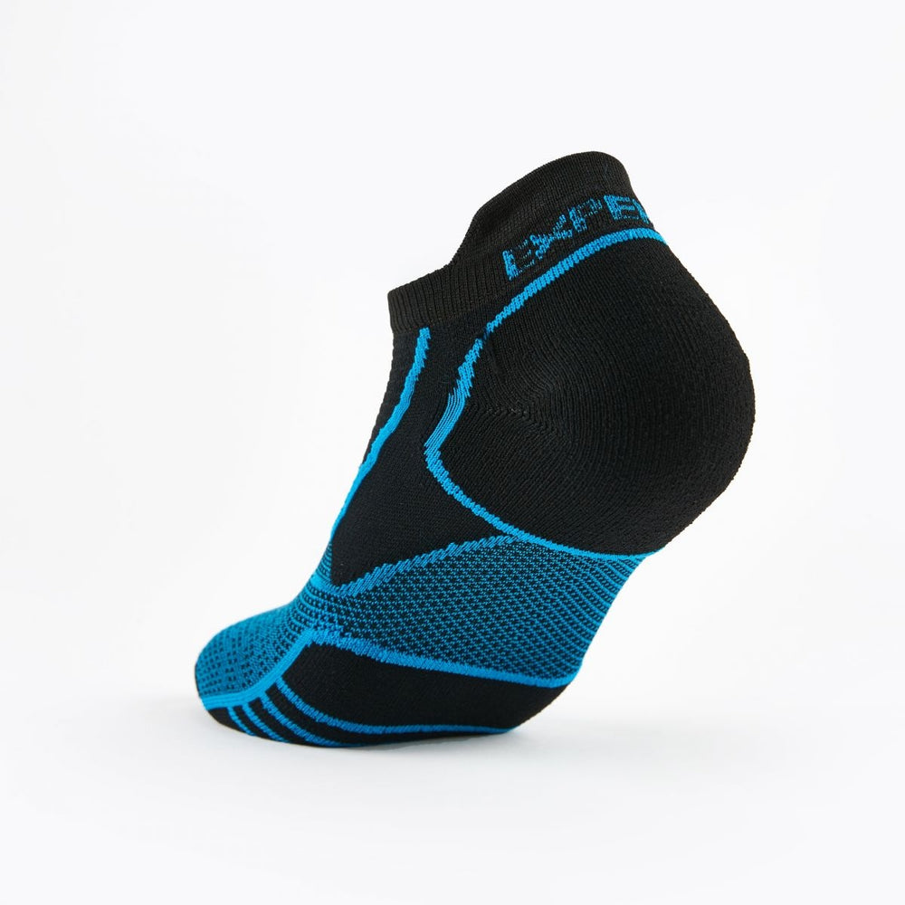 Thorlos Prolite Ultra-Light Cushion No Show Tab Socks Rocket Grip Blue Aster Black Image 2