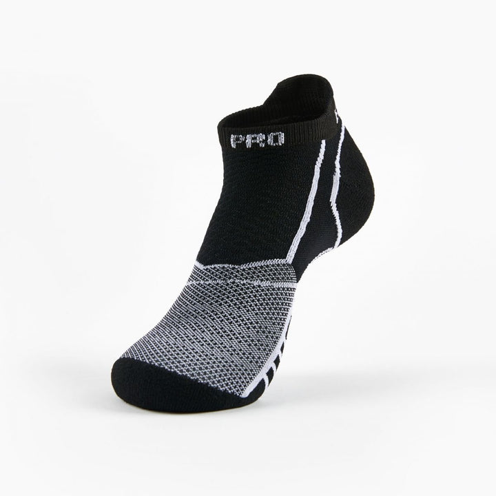 Thorlos Prolite Ultra-Light No Show Tab Socks Rocket Grip Black White 004 Image 1