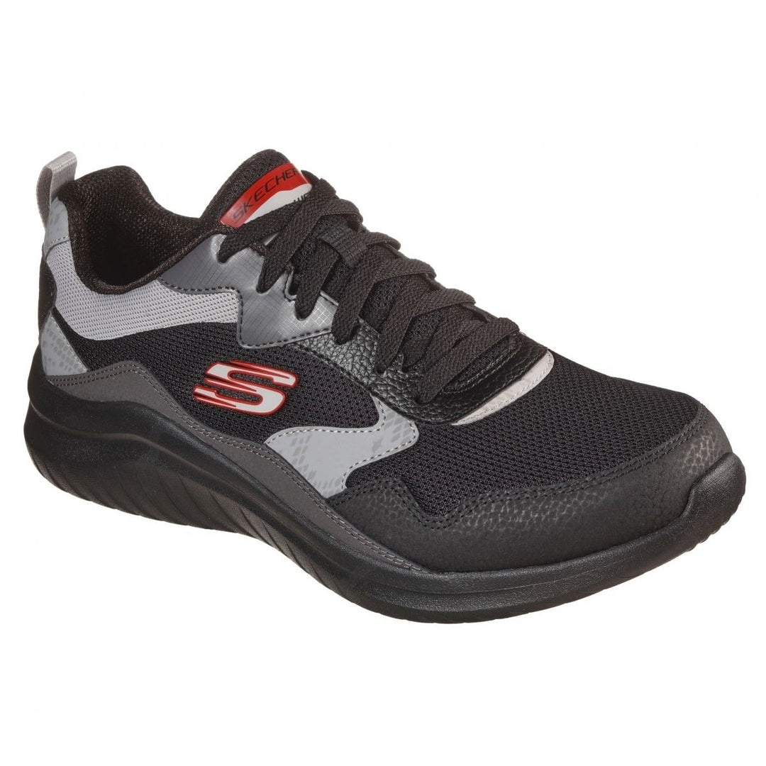 Skechers Mens Ultra Flex 2.0 - Constant Zeal Sneakers Black/Gray - 232207-BKGY BLACK/GRAY Image 2