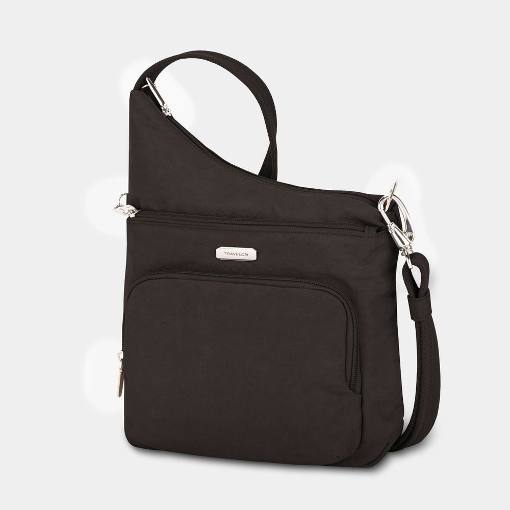 Travelon Anti-Theft Essentials North/South Asymmetric Crossbody Black - 43487-500 ONE SIZE BLACK Image 2