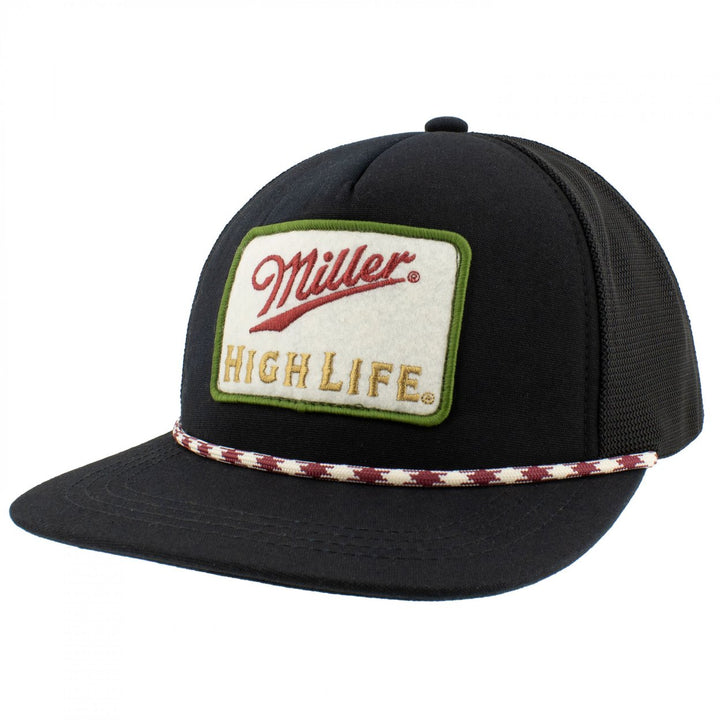 Miller High Life Patch Flat Bill Rope Hat Image 1