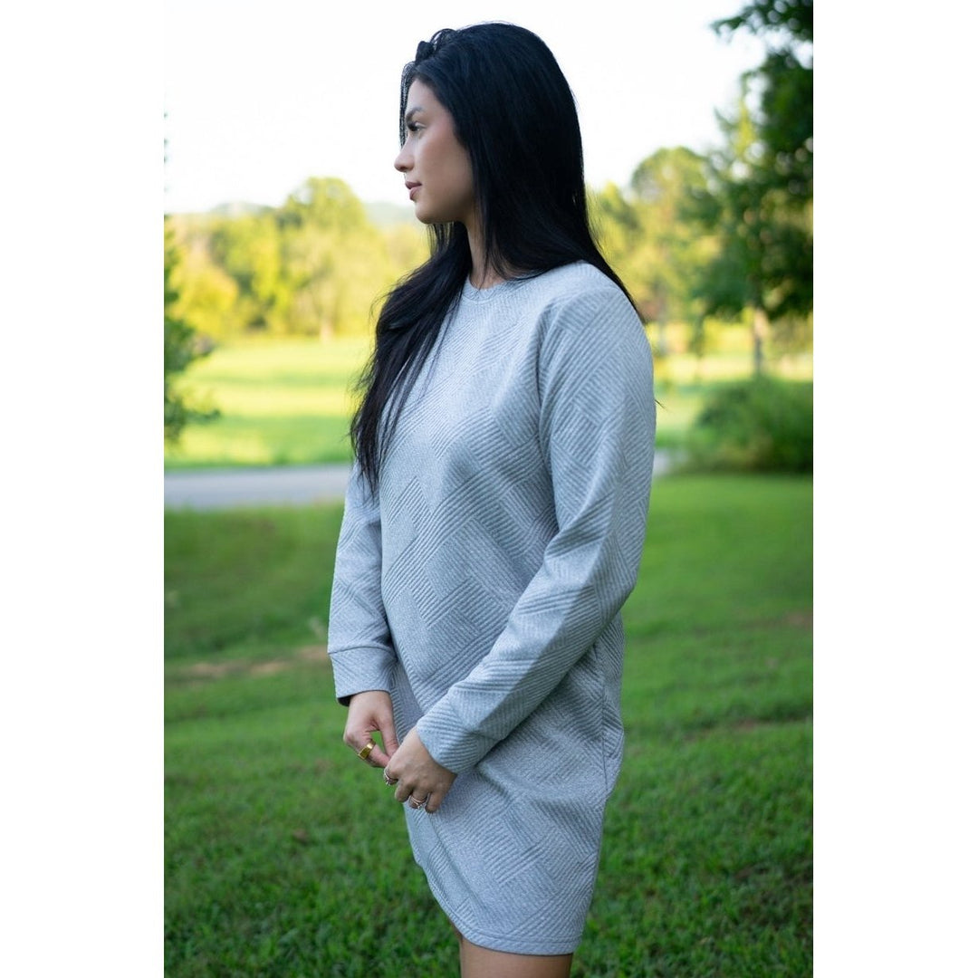 Quincy Textured Long Sleeve Dress Image 2