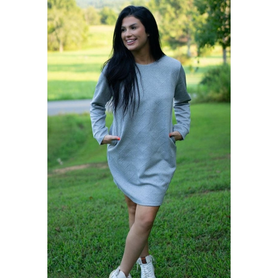 Quincy Textured Long Sleeve Dress Image 3